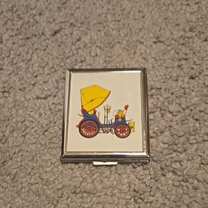 Vintage Car Design Compact Mirror Address Book